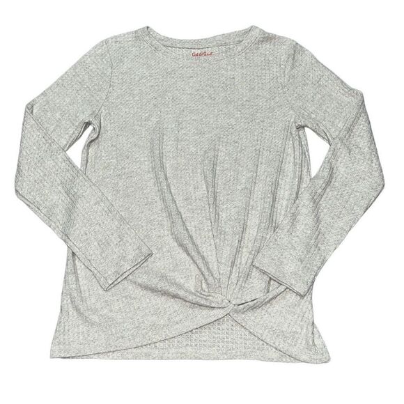 Cat & Jack Super Soft Waffle Knit Knot Hem Top - Picture 1 of 9